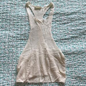 Women’s Cream Ribbed Racerback Tank Top free people intimately xs